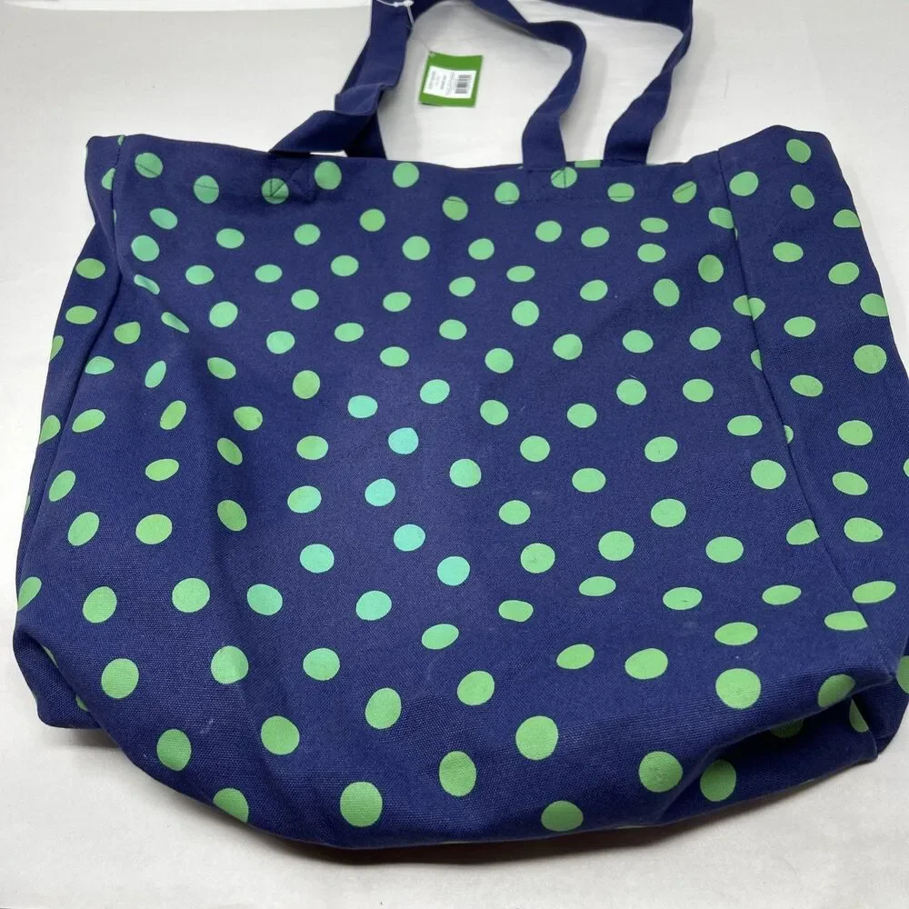 Kate Spade New York Navy Blue w/Green Dots 